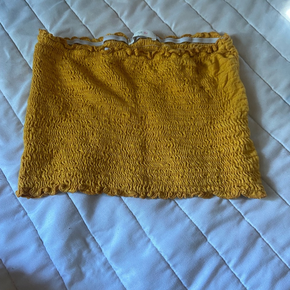 Mustard colored tube top | Small